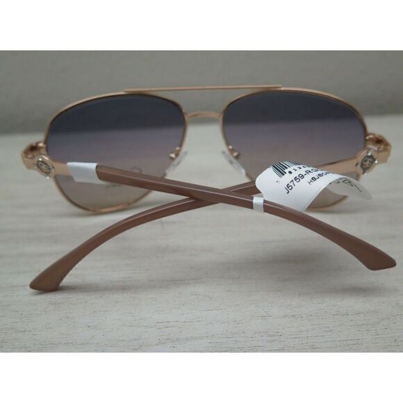 Jessica Simpson J5759-RGDND Rose Gold Aviator Sunglasses Nude Ear Piece $55+ - Picture 7 of 8